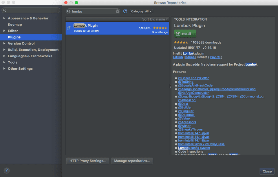 IntelliJ Lombok Plugin