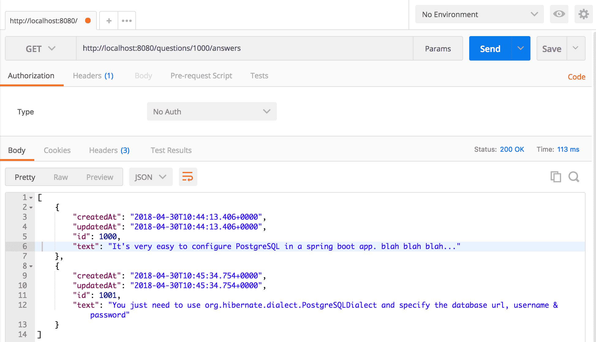 Spring boot crud operations example with hibernate