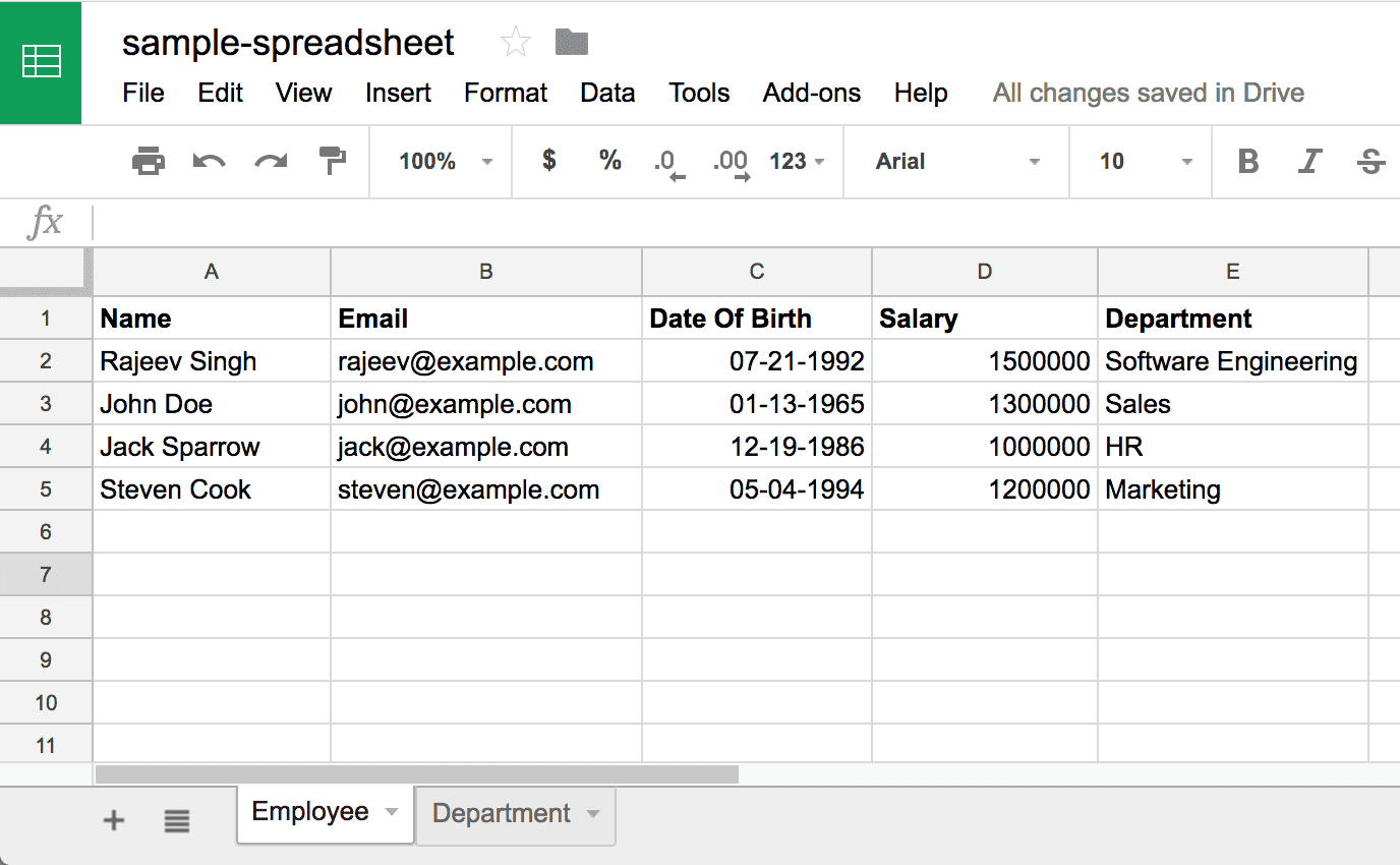 Insert a Row in Excel Using Apache POI